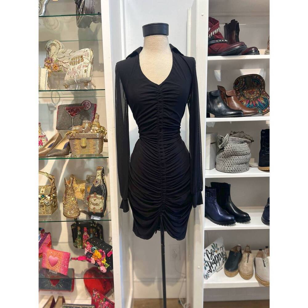 NEW OLVI’S tulle rusched in black